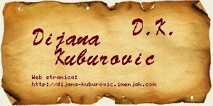 Dijana Kuburović vizit kartica